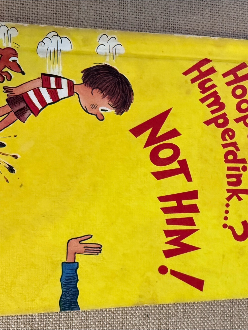 Dr. Seuss Yellow 'Not Him!' Book Cover with Red and Blue Accents